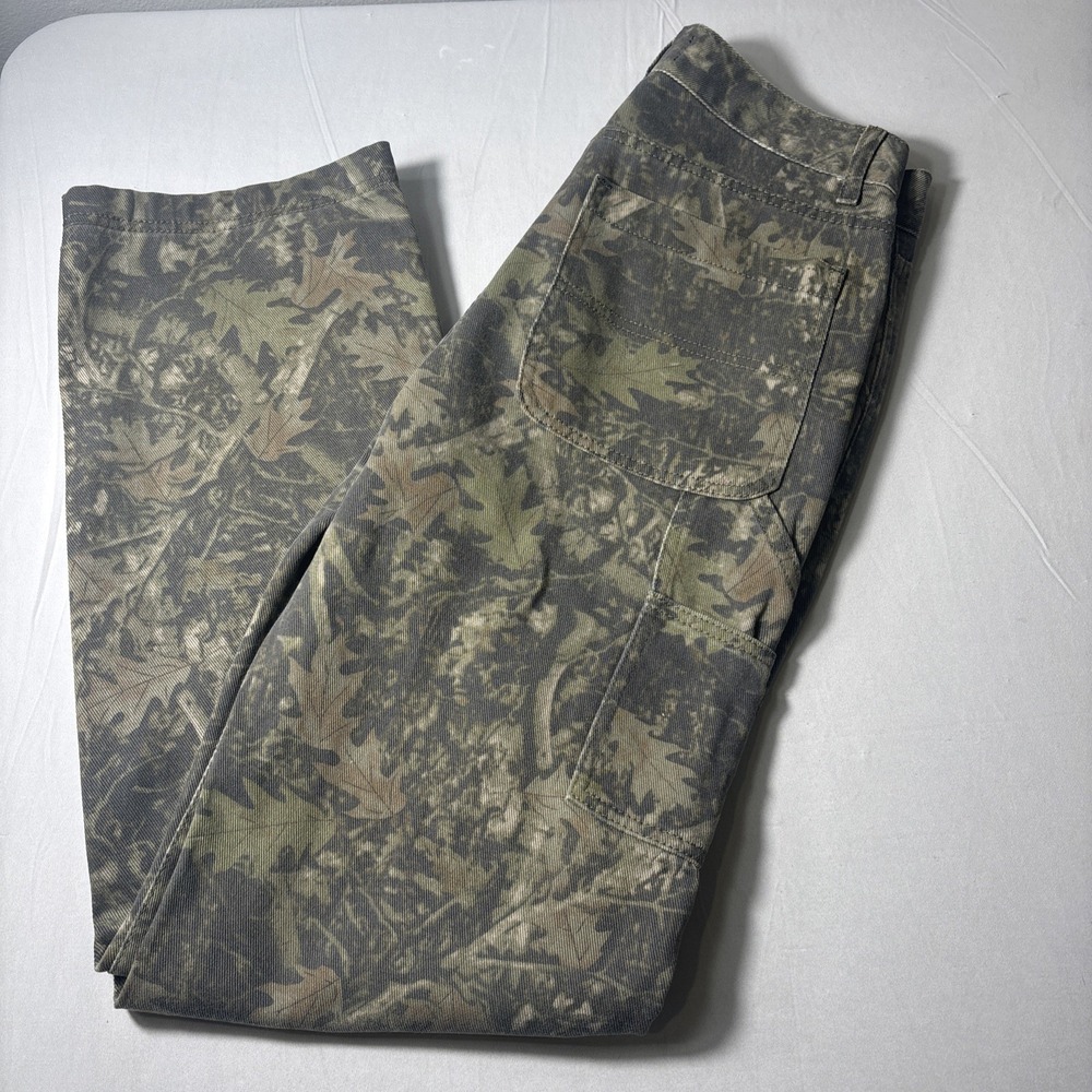 True North Mens Loose Carpenter RealTree Camo Double Knee Pants Size 32x32
